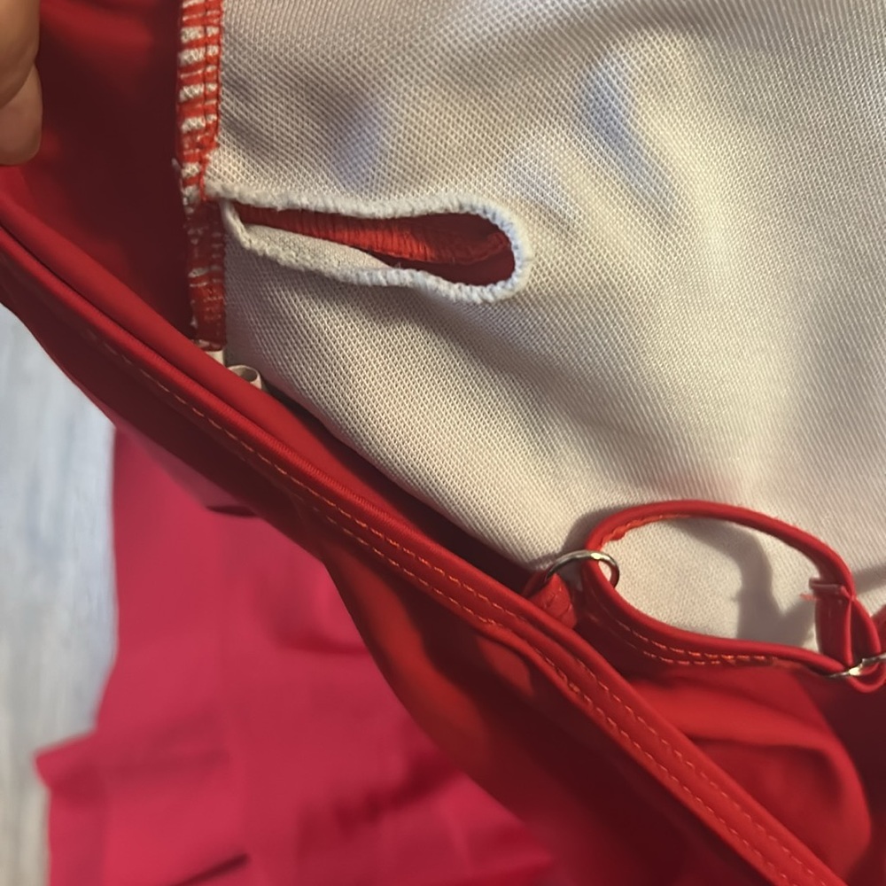 Red Women's Ruffled Top - Picture 4 of 7